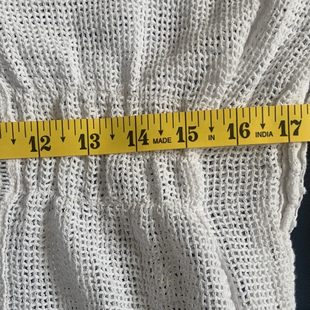 Seaspice White Peruvian Cotton Crochet Boho Top Size M - Picture 5 of 7